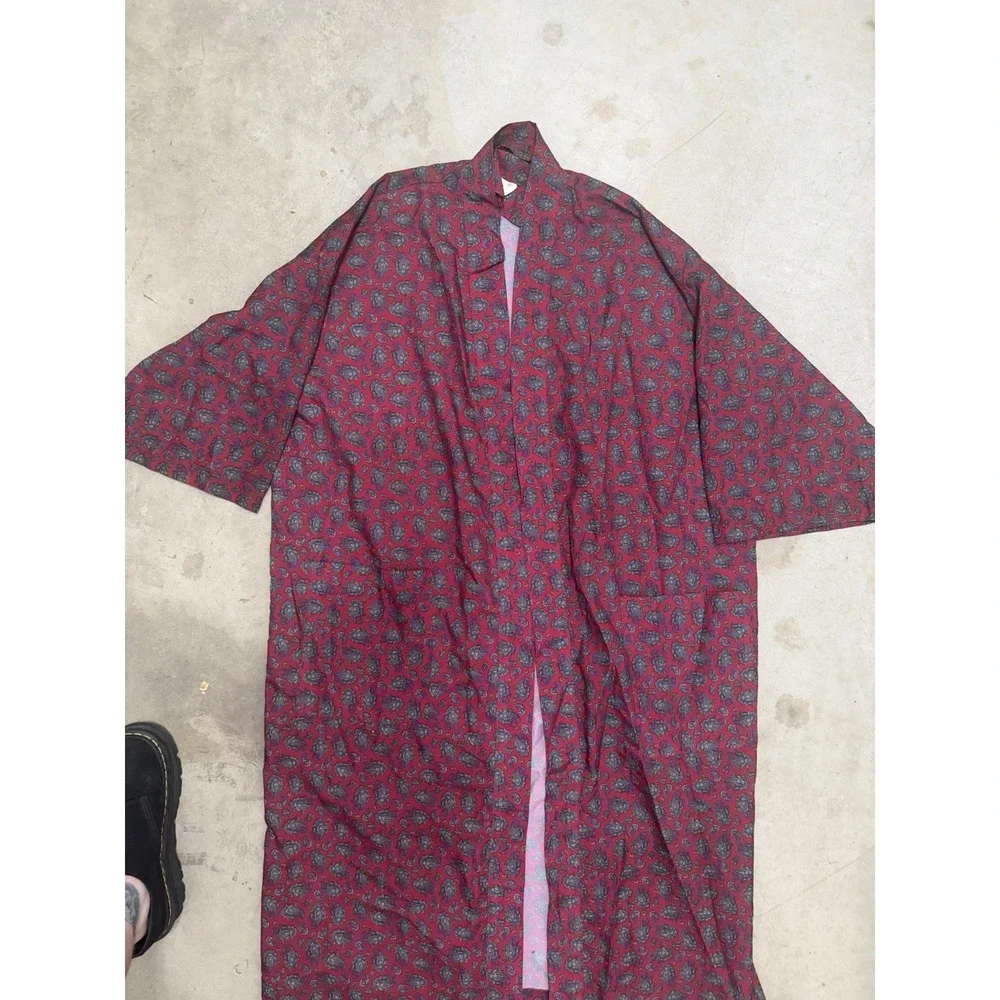 Vintage Victoria's Secret Men's Paisley Robe, Short Sleeve, Collared, OS